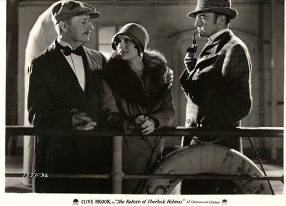 Clive Brook, Betty Lawford, and H. Reeves-Smith in The Return of Sherlock Holmes (1929)