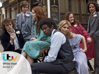 Lee Ingleby, David Gyasi, MyAnna Buring, Reece Ritchie, Jessica Gunning, Claire Foy, and Sam Claflin in White Heat (2012