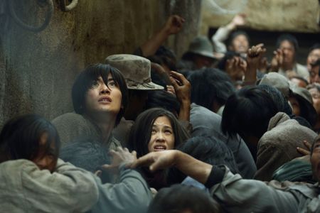 Haruma Miura and Kiko Mizuhara in Attack on Titan Part 1 (2015)