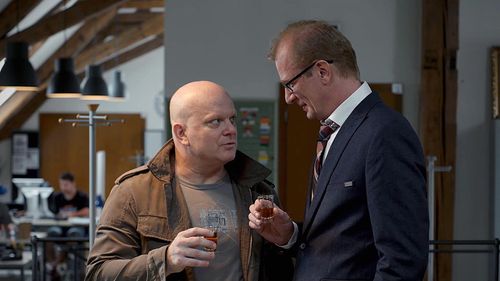 David Novotný and Martin Pechlát in The Case of the Dead Deadman (2020)