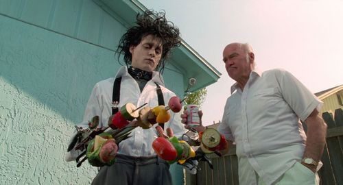 Johnny Depp and Stuart Lancaster in Edward Scissorhands (1990)