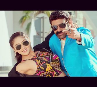 Nandamuri Balakrishna and Natasha Doshi in Jai Simha (2018)