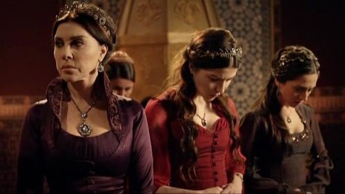 Nebahat Çehre, Selma Ergeç, and Selen Öztürk in The Magnificent Century (2011)