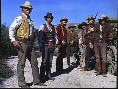 Lee Van Cleef, Pedro Armendáriz Jr., Luke Askew, Michael Callan, Ed Lauter, William Lucking, and James Sikking in The Ma