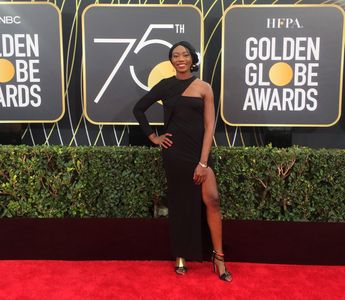 Actress Robin Johnson at the 75th Golden Globe Awards red carpet.