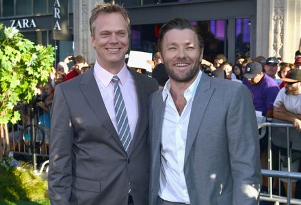 Joel Edgerton and Peter Hedges at an event for The Odd Life of Timothy Green (2012)