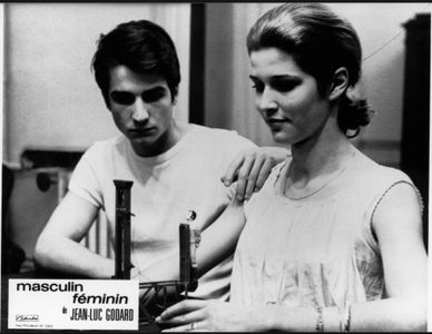 Catherine-Isabelle Duport and Jean-Pierre Léaud in Masculine Feminine (1966)