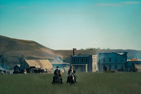 Daniel Webber and Tom Blyth in Billy the Kid (2022)