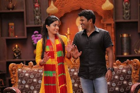 Puneeth Rajkumar and Rashmika Mandanna in Anjaniputra (2017)