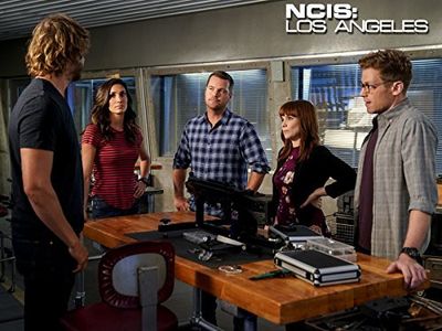 Chris O'Donnell, Eric Christian Olsen, Daniela Ruah, Barrett Foa, and Renée Felice Smith in NCIS: Los Angeles (2009)