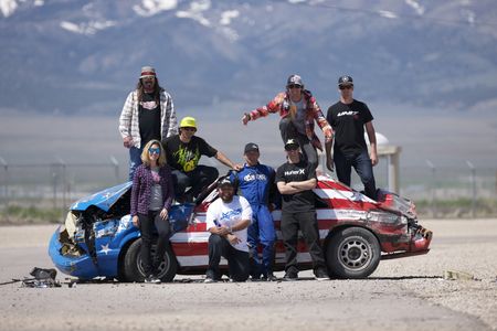 Travis Pastrana, Tommy Passemante, Jeremy Rawle, Gregg Godfrey, Erik Roner, Jolene Van Vugt, Jim DeChamp, and Greg Powel