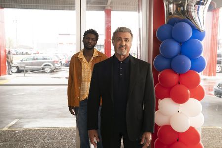 Sylvester Stallone and Jay Will in Tulsa King (2022)