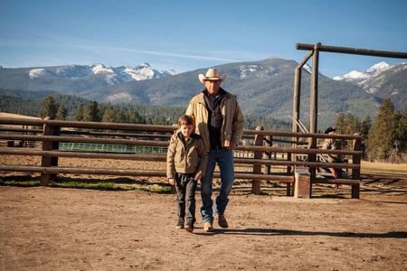 Kevin Costner and Brecken Merrill in Yellowstone (2018)