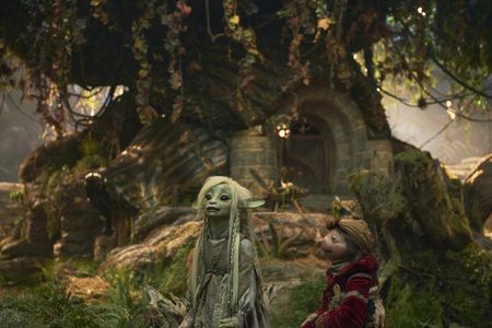 Victor Yerrid, Nathalie Emmanuel, and Beccy Henderson in The Dark Crystal: Age of Resistance (2019)