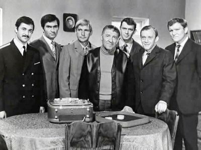 Leonid Bakshtaev, Nikolay Kryuchkov, Soso Lagidze, Aleksandr Movchan, Valeriy Nosik, Les Serdyuk, and Aleksandr Yanvaryo