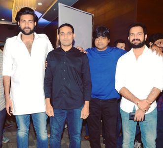 Harish Shankar, Mickey J. Meyer, Varun Tej, and Vamsee Chaganti at an event for Gaddalakonda Ganesh (2019)