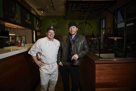 Donnie Wahlberg and Paul Wahlberg in Wahlburgers (2014)