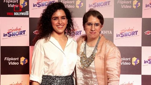 Guneet Monga and Sanya Malhotra at an event for Zindagi inShort (2020)