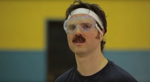 Christopher Wells BTS Dodgeball