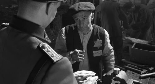 Ralph Fiennes and Ezra Dagan in Schindler's List (1993)