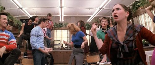 Ivy Austin, Peter Frechette, Leif Green, Alison Price, Maureen Teefy, Andy Tennant, and Adrian Zmed in Grease 2 (1982)