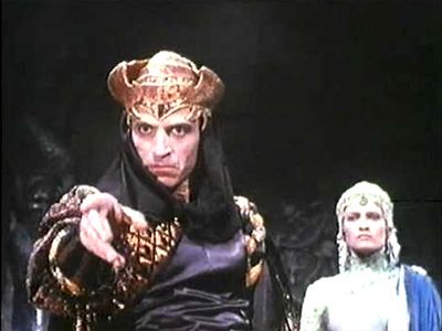 Thom Christopher and Barbara Stock in Wizards of the Lost Kingdom (1985)