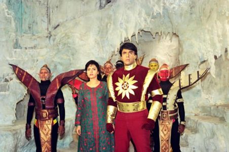 Mukesh Khanna and Vaishnavi Mahant in Shaktimaan (1997)