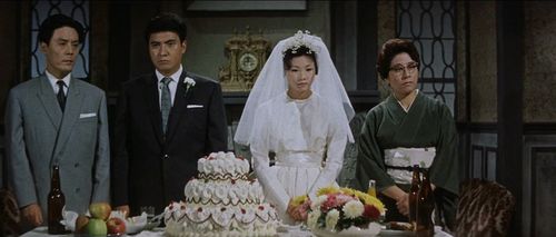 Hiroshi Akutagawa, Miyuki Kuwano, Shinko Ujiie, and Fumio Watanabe in Night and Fog in Japan (1960)