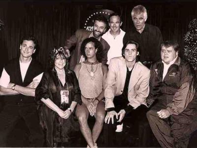 Jim Carrey, Pauly Shore, Louie Anderson, Jeff Altman, Bob Saget, Mitzi Shore, Yakov Smirnoff, and Tim Thomerson