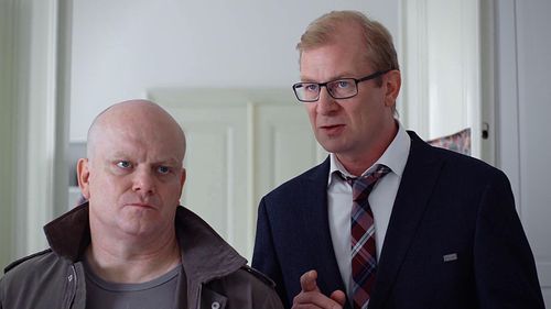 David Novotný and Martin Pechlát in The Case of the Dead Deadman (2020)