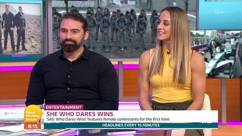 Louise Gabbitas and Ant Middleton in Good Morning Britain (2014)