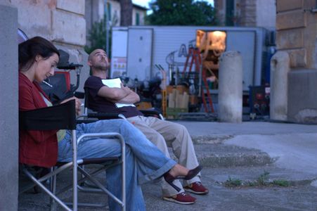 Backstage Picture. Sfiorarsi, 2006. Valentina Carnelutti and Angelo Orlando.