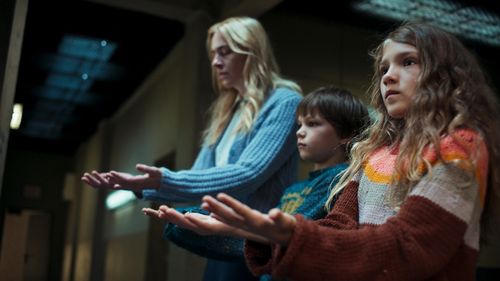 Naila Schuberth, Sammy Schrein, and Kim Riedle in Dear Child (2023)