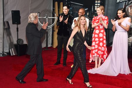 Michael Douglas, Michelle Pfeiffer, Judy Greer, T.I., David Dastmalchian, and Hannah John-Kamen at an event for Ant-Man 