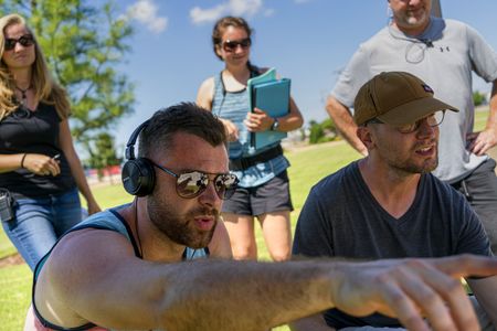 Brett Varvel directing on set of Treasure Lies