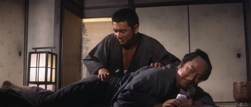 Shintarô Katsu and Ryûzô Shimada in Zatoichi on the Road (1963)