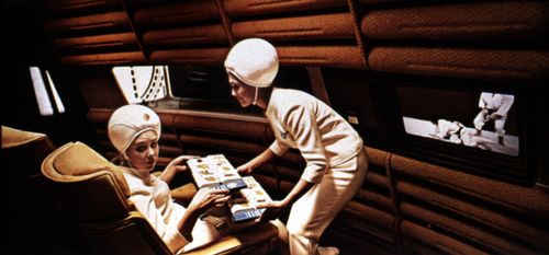 Penny Brahms and Edwina Carroll in 2001: A Space Odyssey (1968)