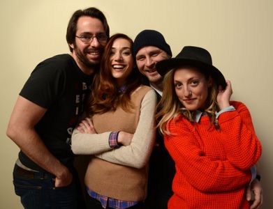 Geir Vegar Hoel, Martin Starr, Ingrid Haas, and Jocelyn DeBoer at an event for Dead Snow 2: Red vs. Dead (2014)