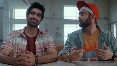 Keshav Sadhna and Manjot Singh in College Romance (2018)