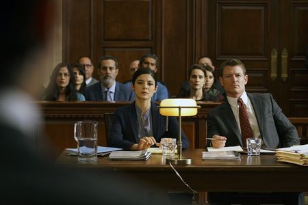 Philip Winchester and Monica Barbaro in Chicago Justice (2017)