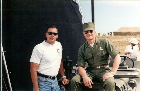 James Dever and Patrick Swayze on the set of Green Dragon.jpg