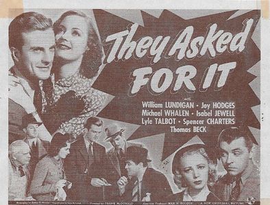 Joy Hodges, Isabel Jewell, William Lundigan, and Lyle Talbot in They Asked for It (1939)