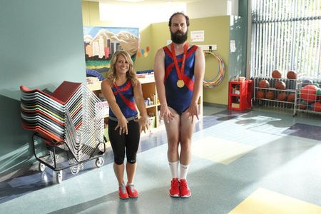 Brett Gelman and Shawn Johnson in Go On (2012)