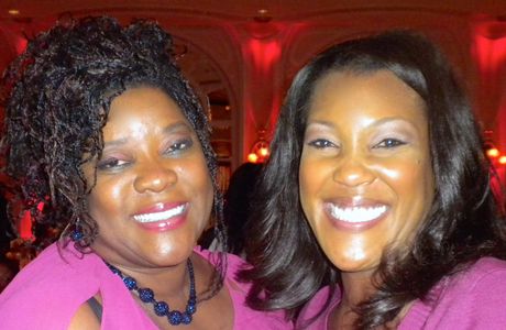 With Loretta Devine