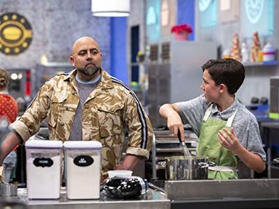 Liam Bizjack and Duff Goldman in Kids Baking Championship: Mama Mia! (2020)