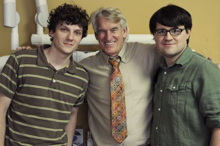 Jarrod Cuthrell, George Hardy, and Jason LaRay Keener at Hardy's dentistry, one of the shooting locations of The Unreina