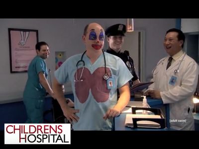 CHILDRENS HOSPITAL (Adult Swim on Cartoon Network) (L to R): Johnny Todd, Rob Corddry, Chris Burton, Christopher Chen (a