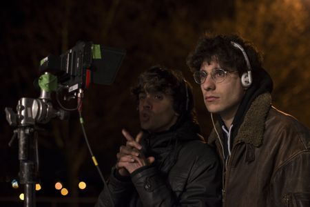 Javier Calvo and Javier Ambrossi on the set of 'Paquita Salas'