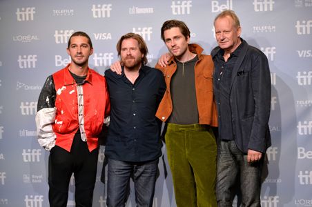 Stellan Skarsgård, Sverrir Gudnason, Shia LaBeouf, and Janus Metz at an event for Borg vs. McEnroe (2017)