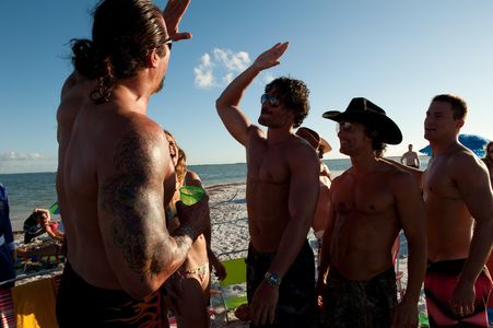 Matthew McConaughey, Joe Manganiello, Kevin Nash, and Channing Tatum in Magic Mike (2012)